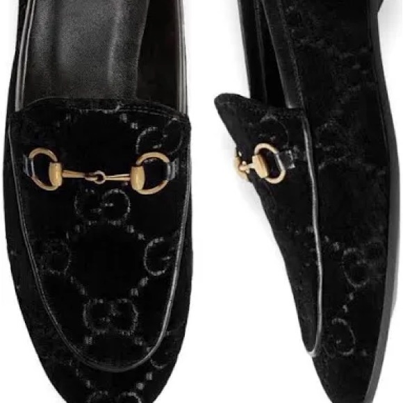 GUCCI JORDAAN GG VELVET LOAFER - Picture 1 of 6
